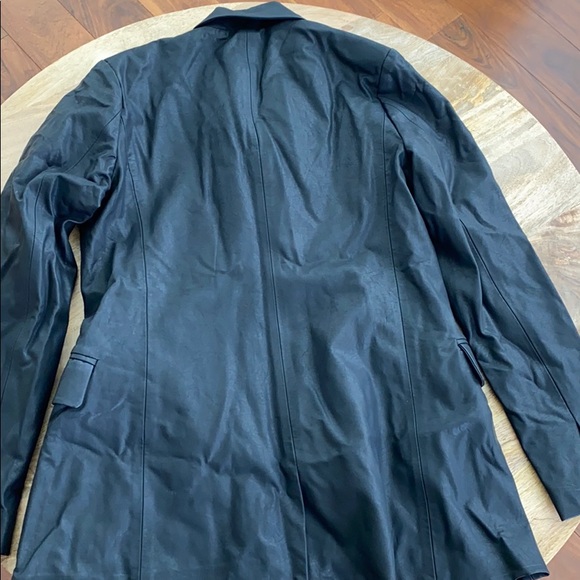 NWT Anthropologie Angela Vegan Leather Double-Breasted Blazer S - Picture 9 of 9